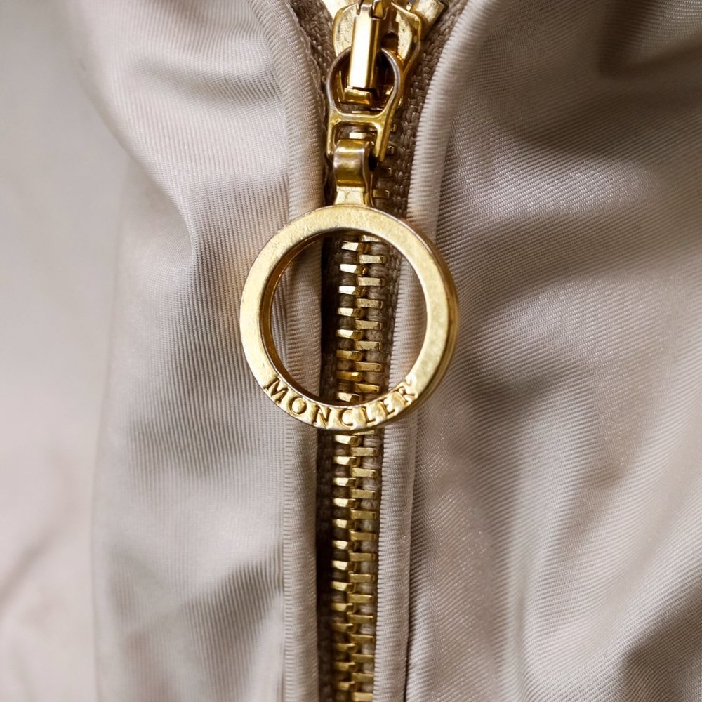 Moncler Champagne Gold Drawstring Ruffle Jacket - Picture 9 of 14